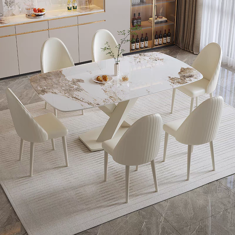 MASA DINING 611 MARMURA ALB 1600x800x750mm