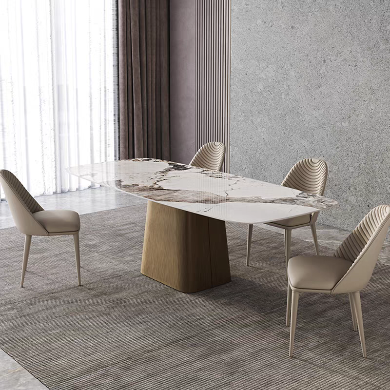 Masa dining 627 marmura alba 1600x800x750