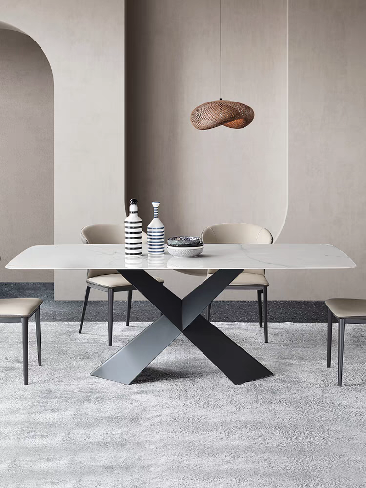 Masa dining 628 marmura alba 1600x800x750mm