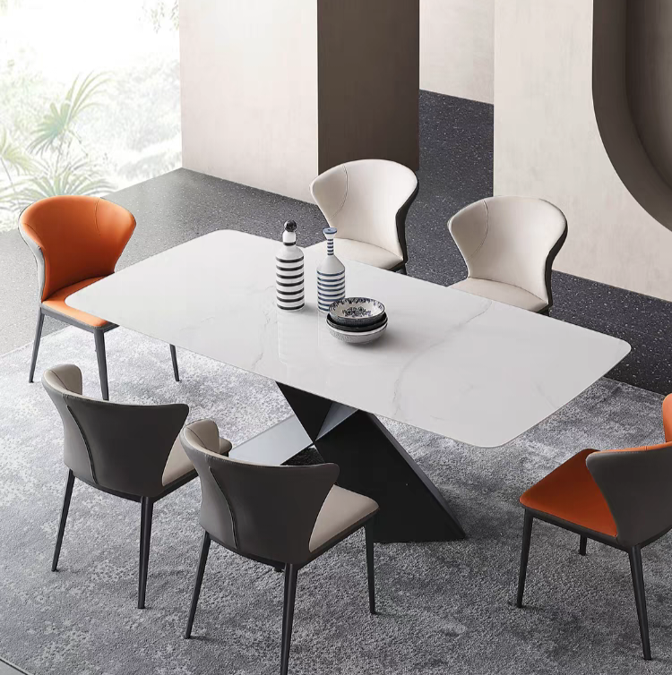 Masa dining 628 marmura alba 1600x800x750mm