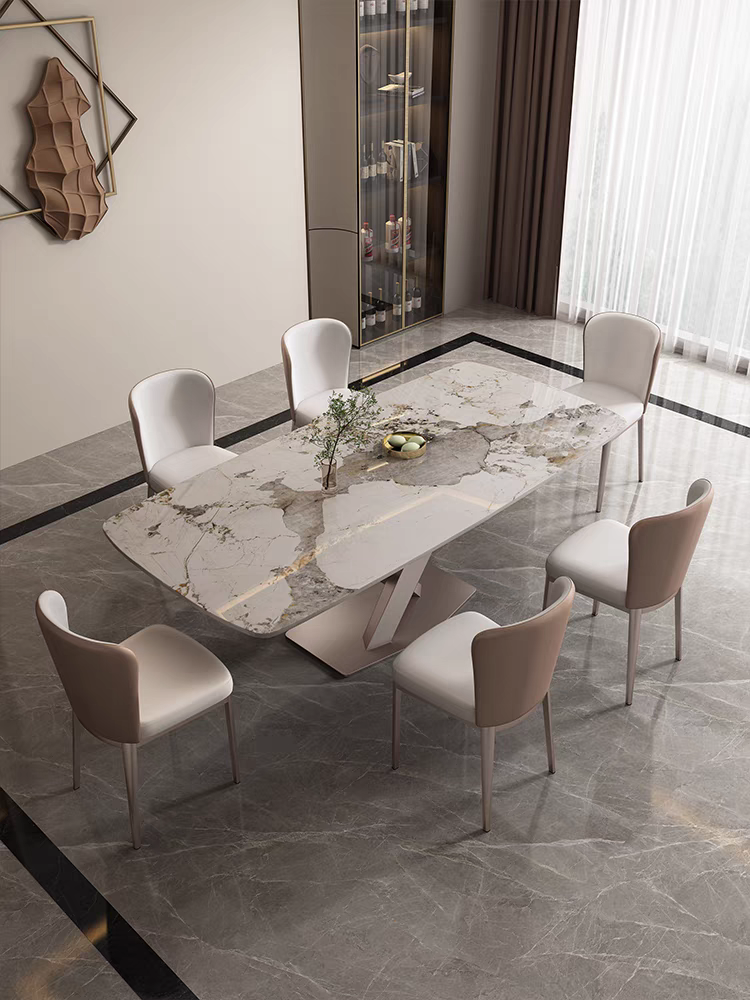 Masa dining 641 marmura alba 1600x800x750mm