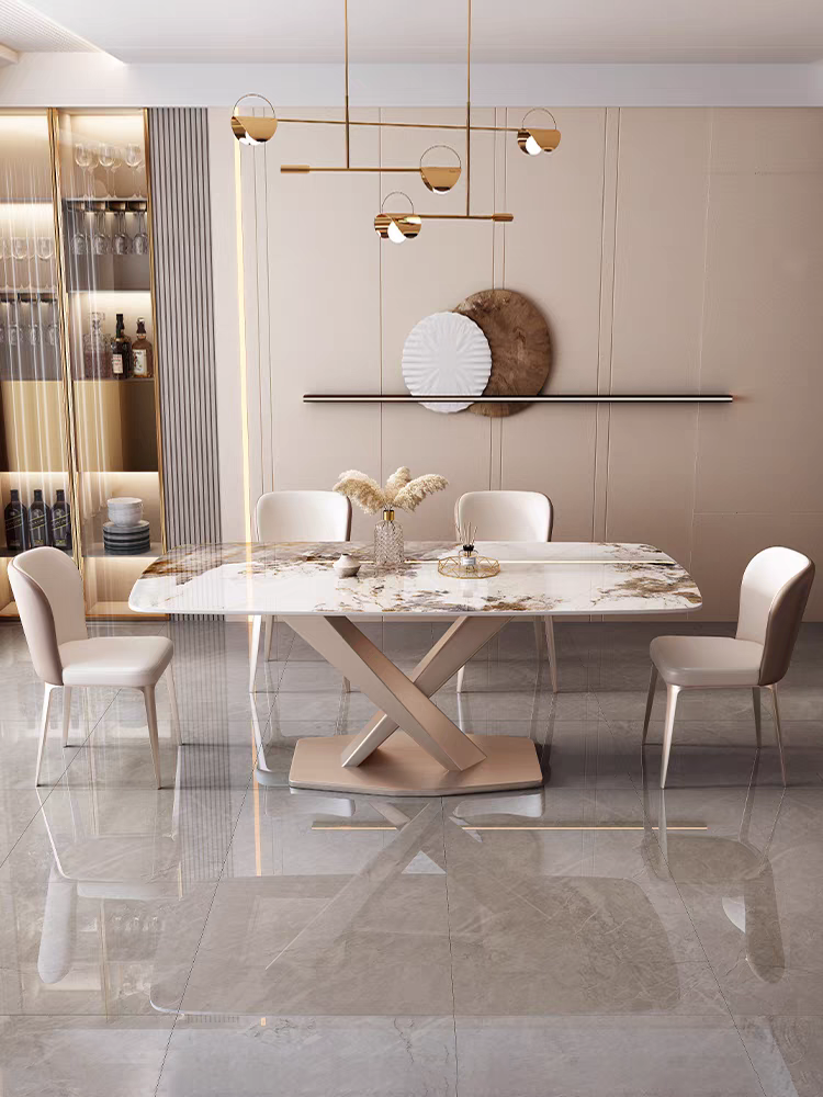 Masa dining 641 marmura alba 1600x800x750mm