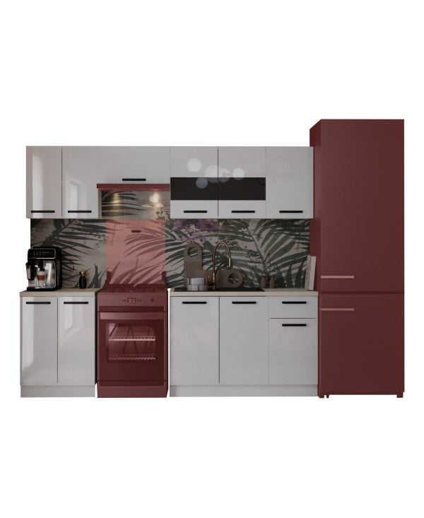 Bucatarie Daria, 240x60x200cm, Alb