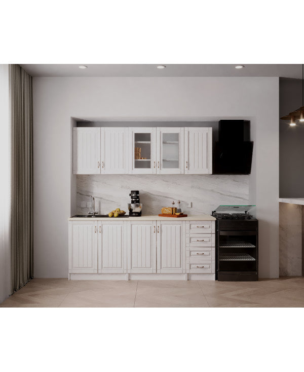 Bucatarie Provence RO 2m MDF, Alb