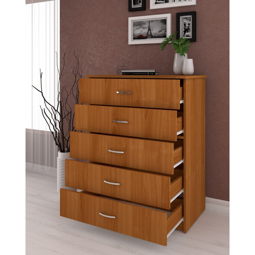 Comoda 5 sertare cires