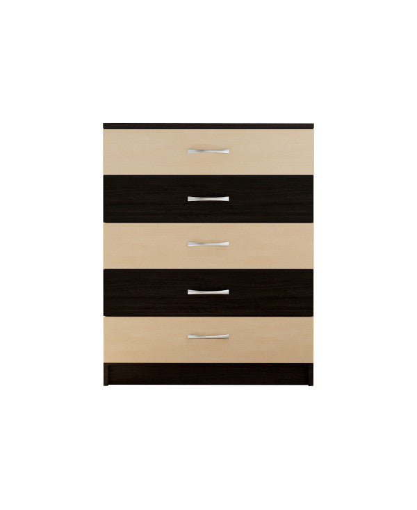 Comoda 5 sertare wenge+mesteacan