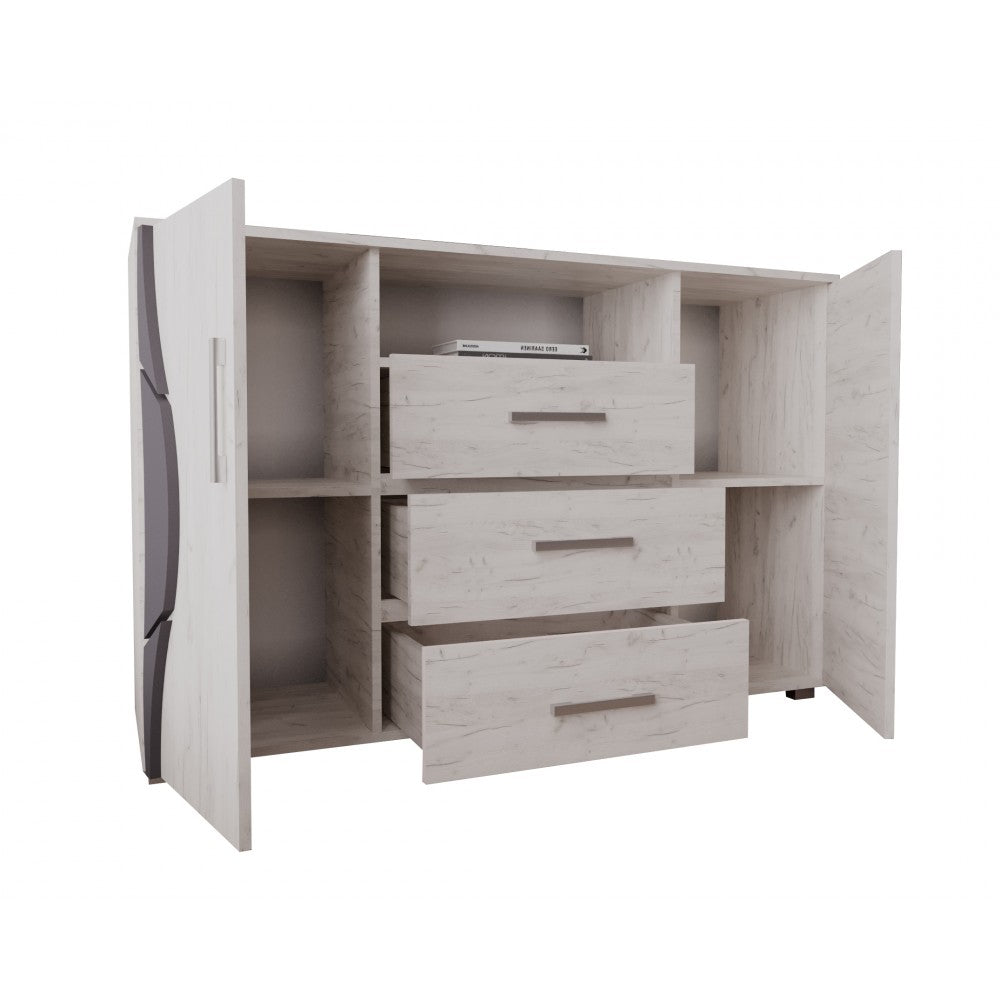 Comoda Laguna RO, 135x40x84 cm, Stejar K001