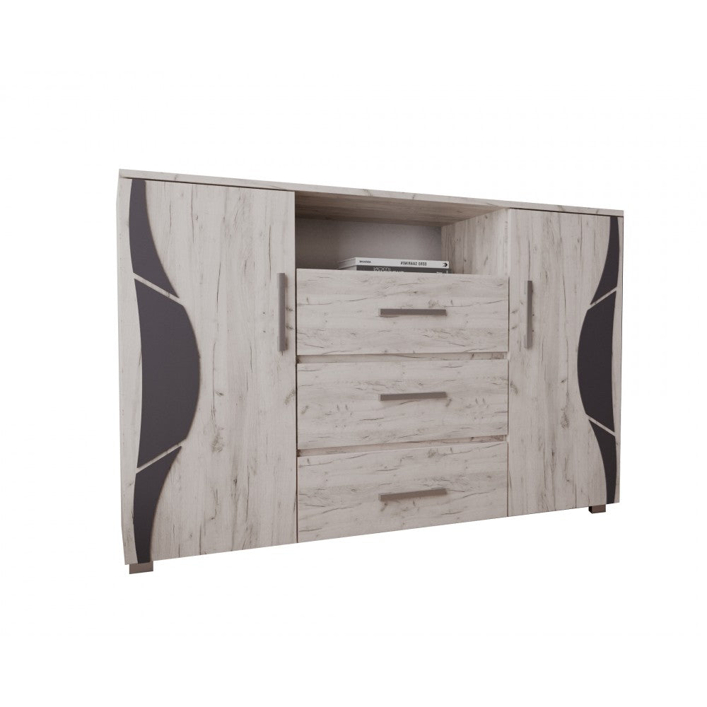 Comoda Laguna RO, 135x40x84 cm, Stejar K001