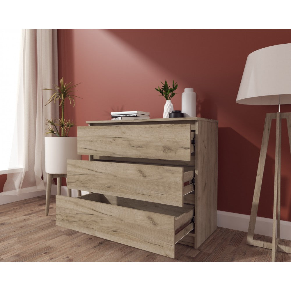 Comoda MP5 3S, 90x44x80 cm, Stejar k002