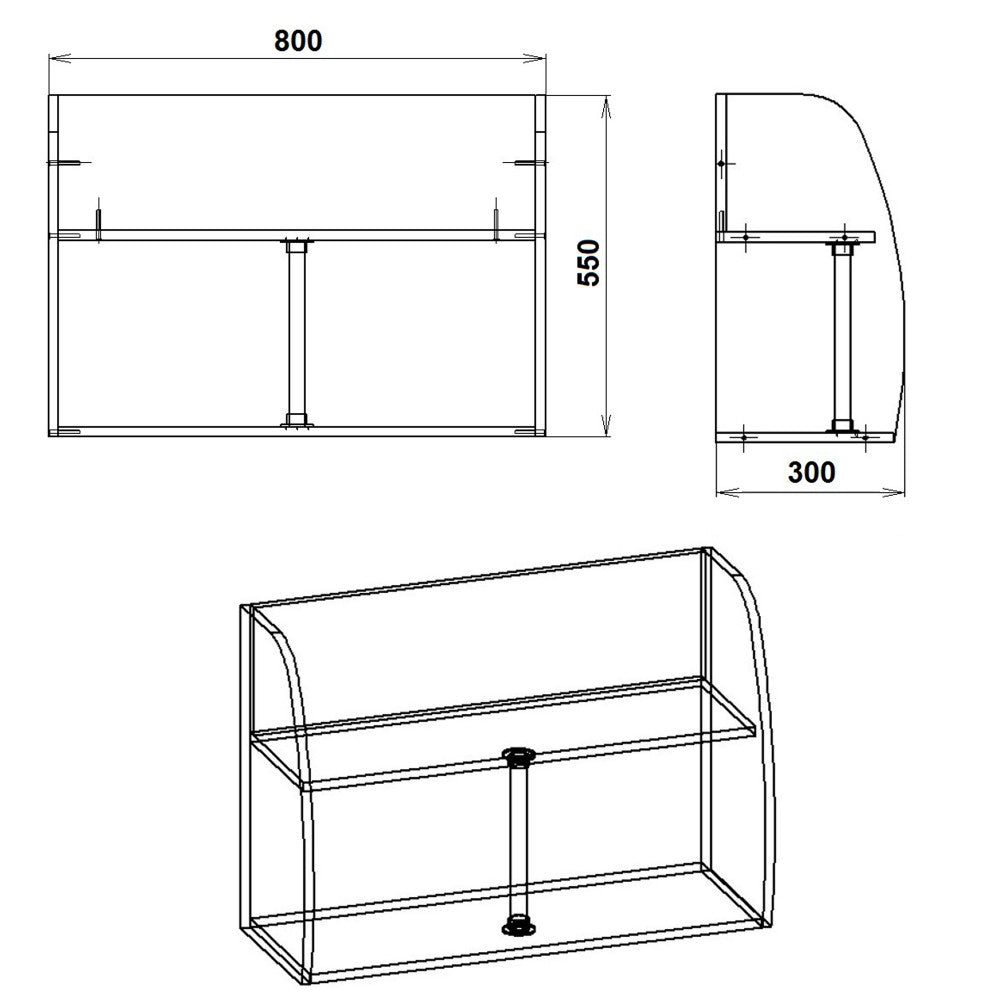 Corp cu Polite 'P11' wenge