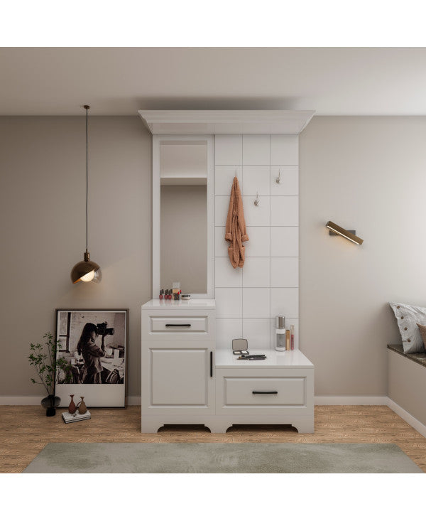 Cuier ZQD 109, 113x43x205cm, Alb