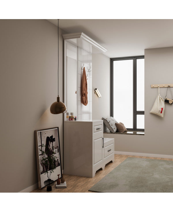 Cuier ZQD 109, 113x43x205cm, Alb