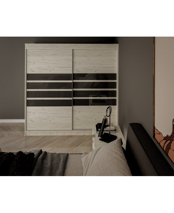 Dressing 2 usi Luca, 200x60x200 cm, stejar K001