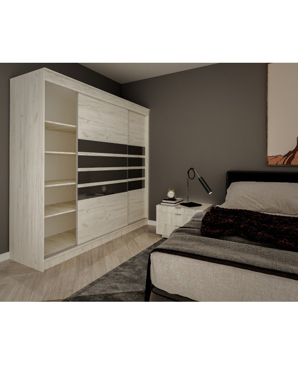 Dressing 2 usi Luca, 200x60x200 cm, stejar K001