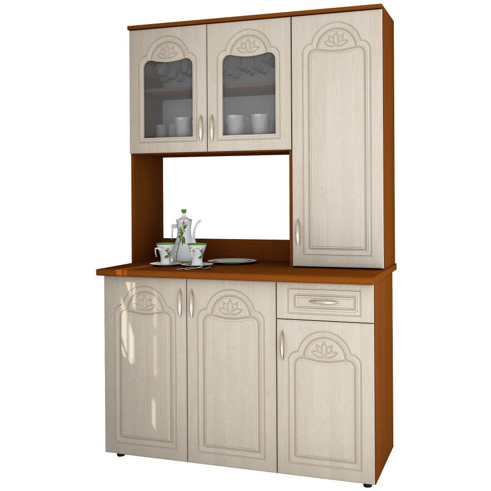 DULAP 120 UK MDF, 121x33/60x197, cires/mesteacan