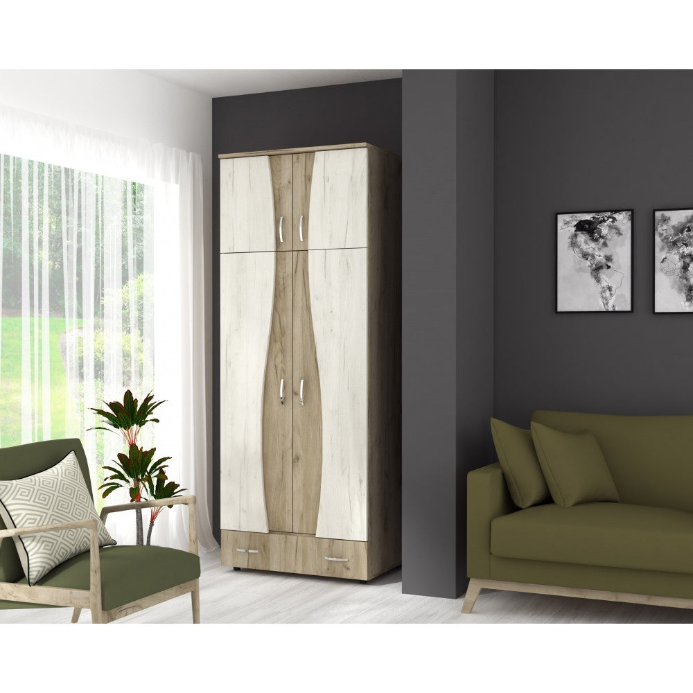 Dulap 2U S cu despartitor, 90x50x198 cm, k002+k001