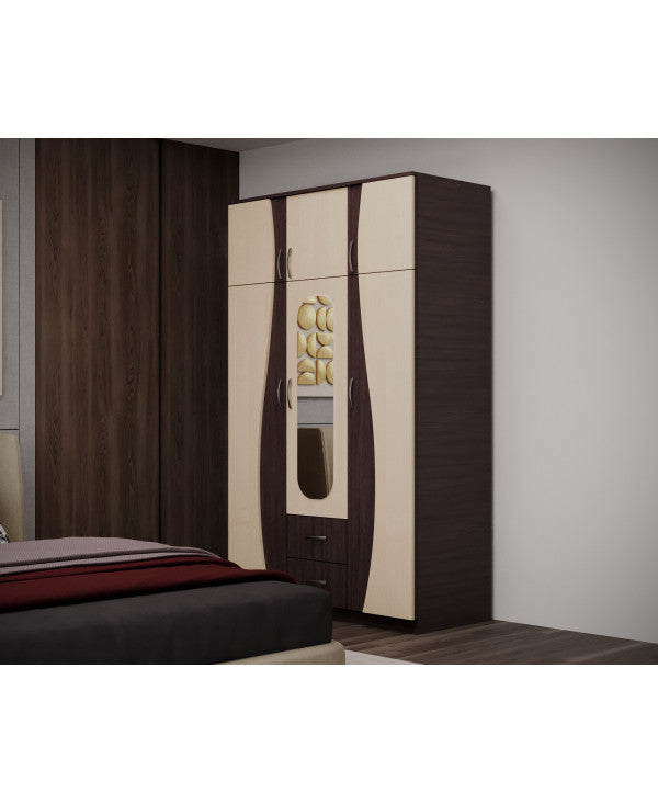 Dulap 3U "S" FS, 120x50x198 cm, wenge+mesteacan