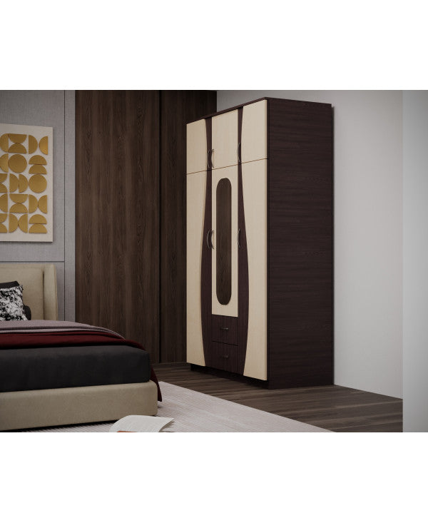 Dulap 3U "S" FS, 120x50x198 cm, wenge+mesteacan