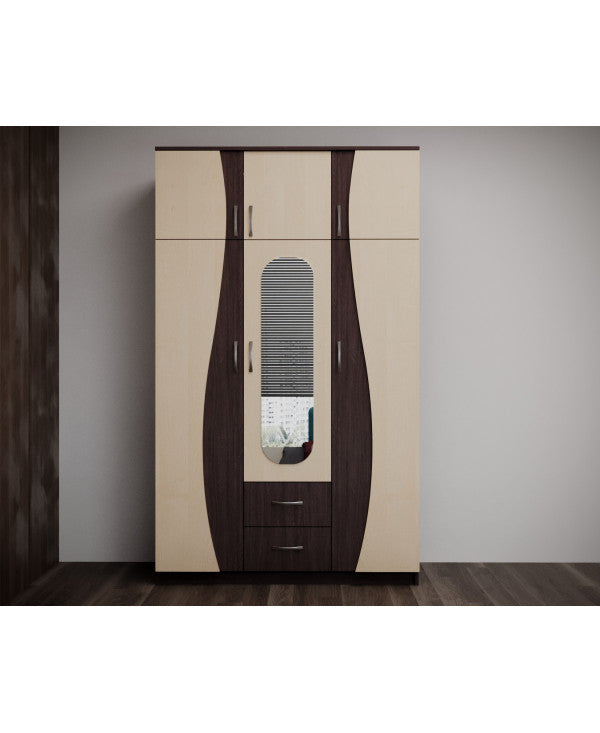 Dulap 3U "S" FS, 120x50x198 cm, wenge+mesteacan