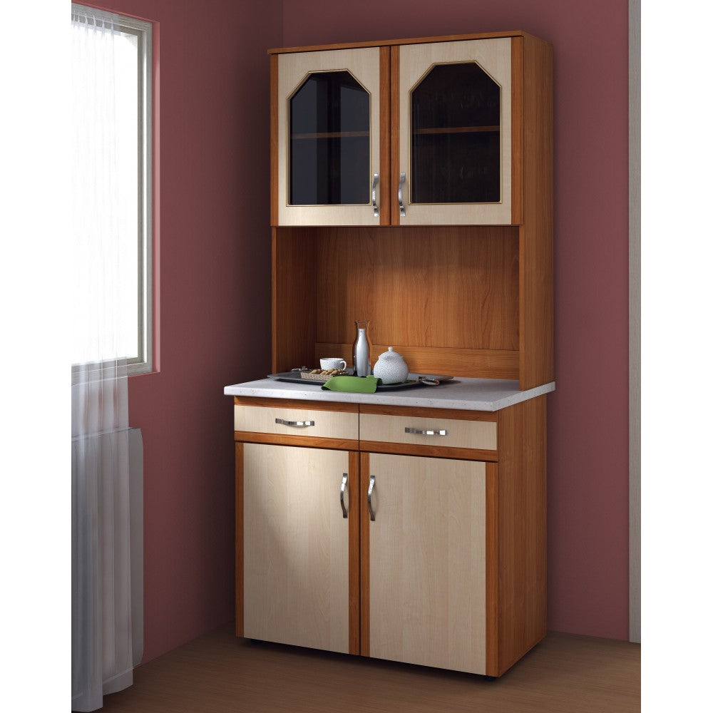 Dulap 90 pal, 91x33/60x197cm, cires+mesteacan