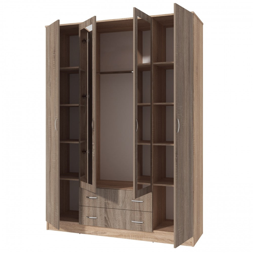 Dulap Garmonia 4U, 160x52x200 cm,sonoma/trufe