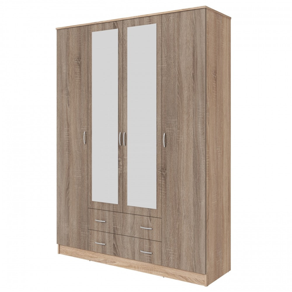 Dulap Garmonia 4U, 160x52x200 cm,sonoma/trufe