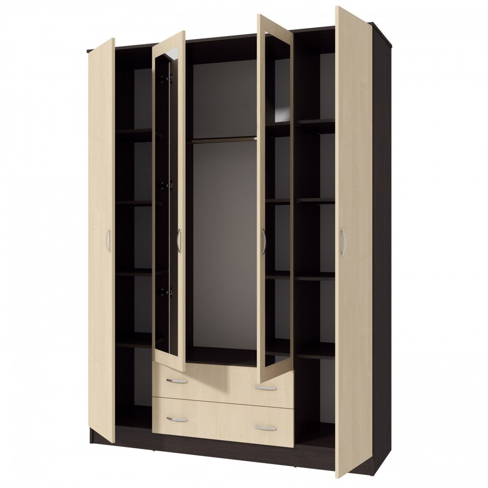 DULAP GARMONIA 4U WENGE+MESTECAN 160x52x200CM