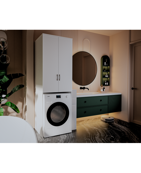 Dulap MS 2U , 65x60x199 cm, alb