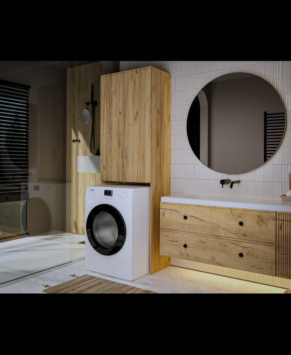 Dulap MS 2U Polite, 65x35x199cm, stejar k003