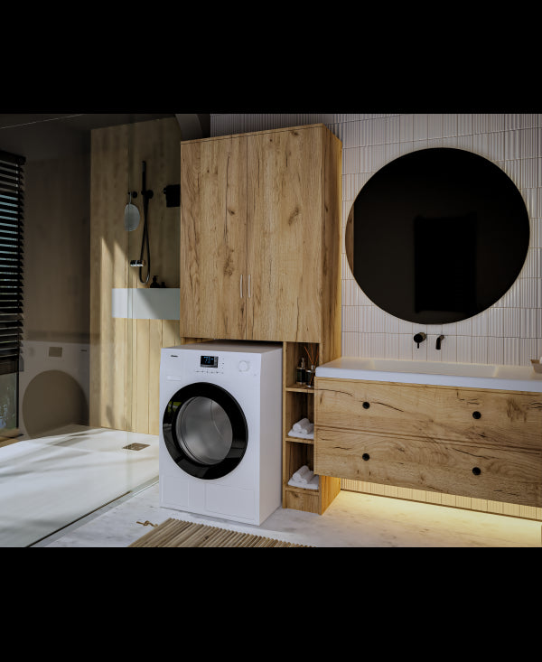 Dulap MS 2U Polite, 85x35X199 cm, stejar k003