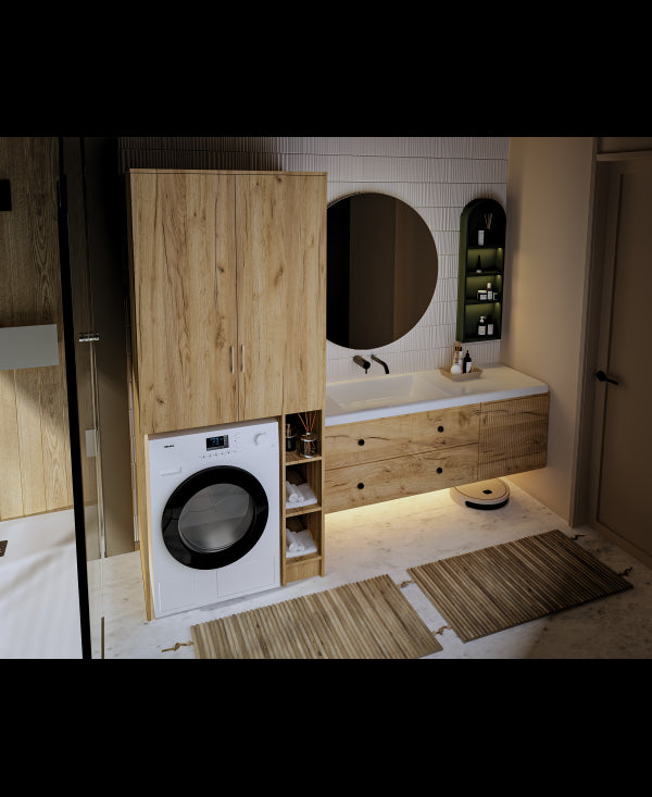 Dulap MS 2U Polite, 85x60X199 cm, Stejar K003