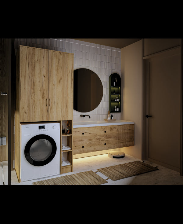 Dulap MS 2U Polite, 85x60X199 cm, Stejar K003