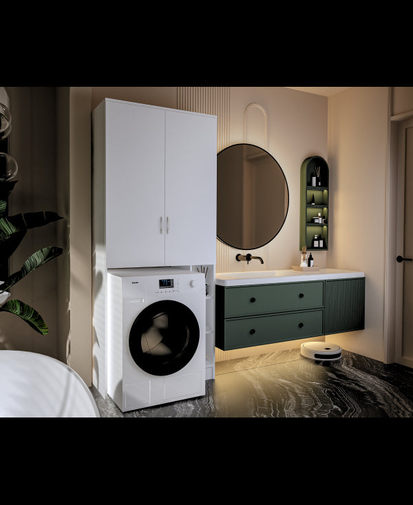 Dulap ms , 85x35x199 cm, Alb