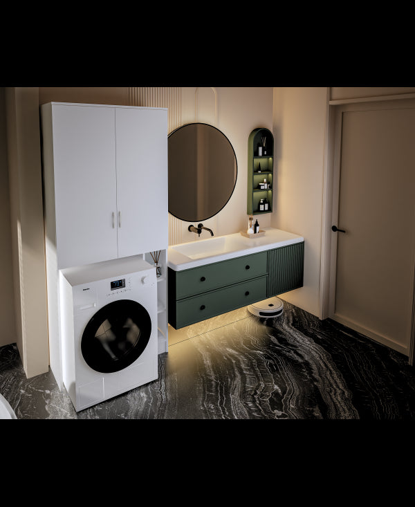 Dulap ms , 85x35x199 cm, Alb