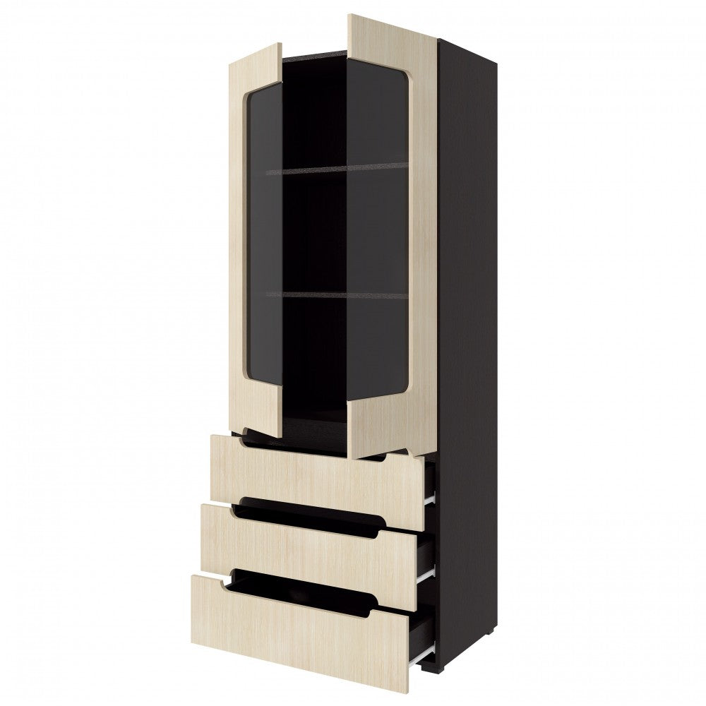 DULAP STIL-21, 80x46x195 WENGE+MESTEACAN