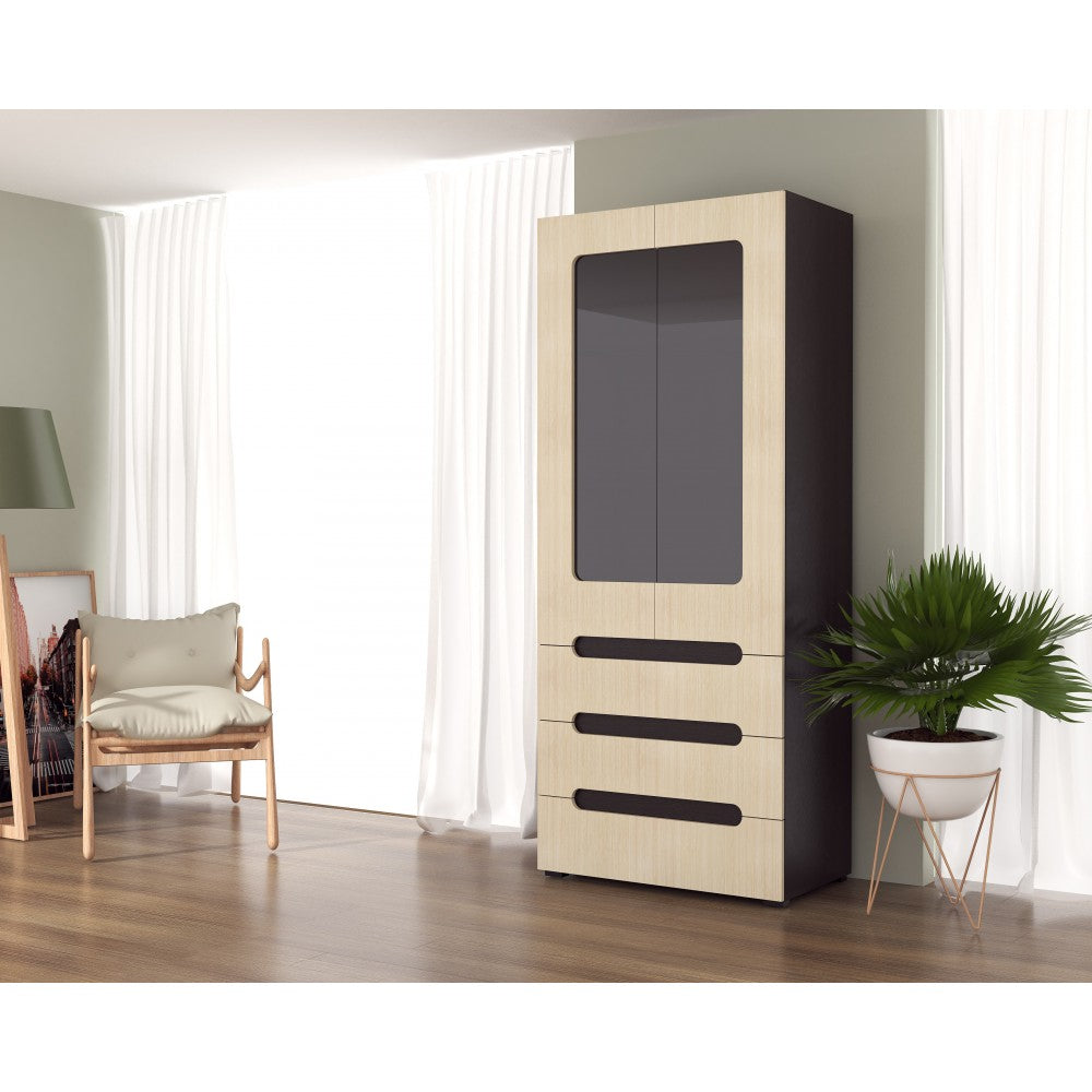 DULAP STIL-21, 80x46x195 WENGE+MESTEACAN