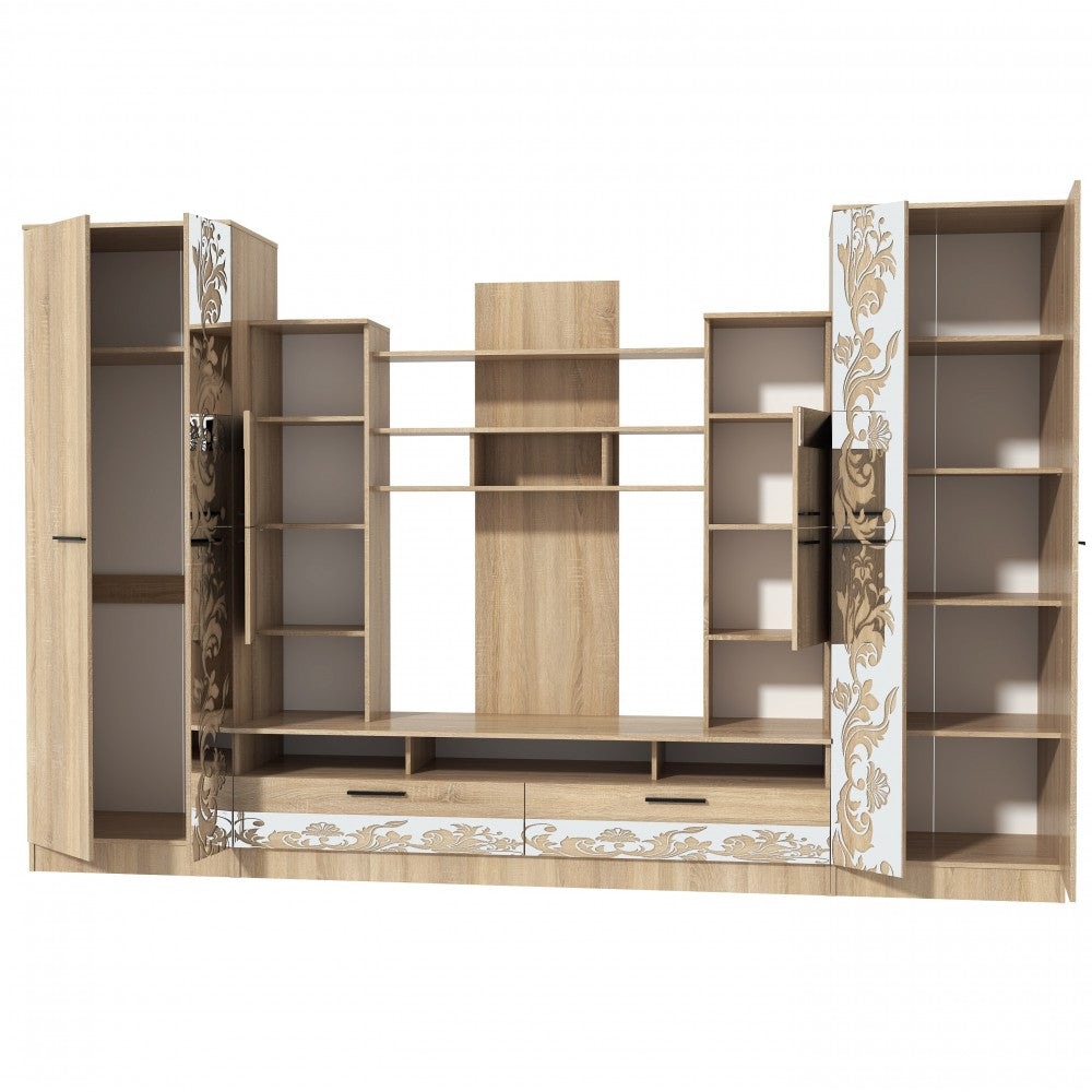 Living Baghira RO,330x52x212 cm, Sonoma+Castan