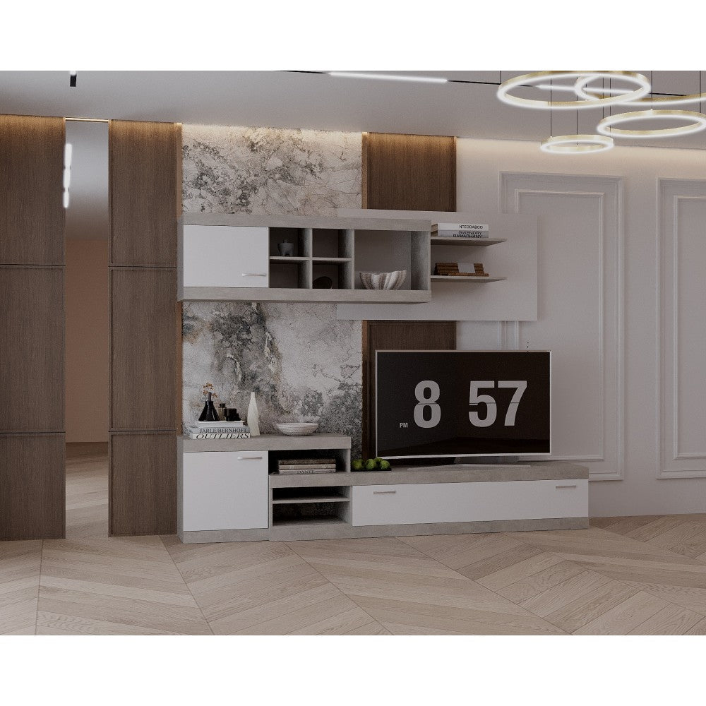 Living Domino gri+alb