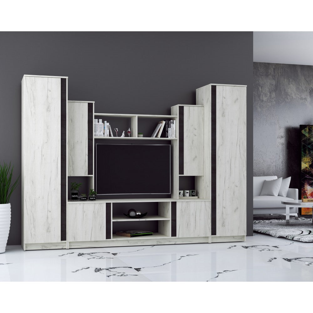 Living Evelyn, 280X52X201cm, Stejar k001