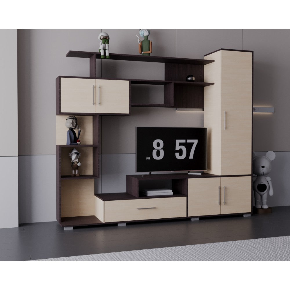 LIVING PEKIN RO WENGE+MESTEACAN 210x40x179CM