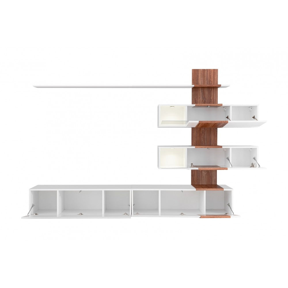 Living quil alb lucios + nuc 250x40x160cm