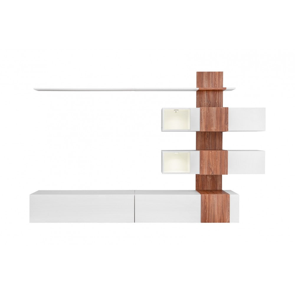 Living quil alb lucios + nuc 250x40x160cm