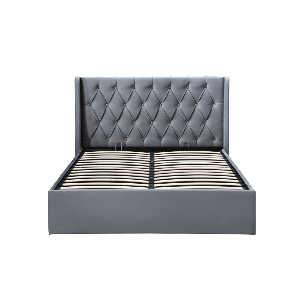 Pat tapitat Prestige 1 180x200 spatiu de depozitare culoare Gri