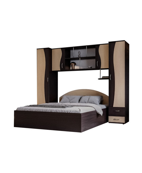 Dormitor Tineret, wenge+mesteacan 227x51/205x200cm