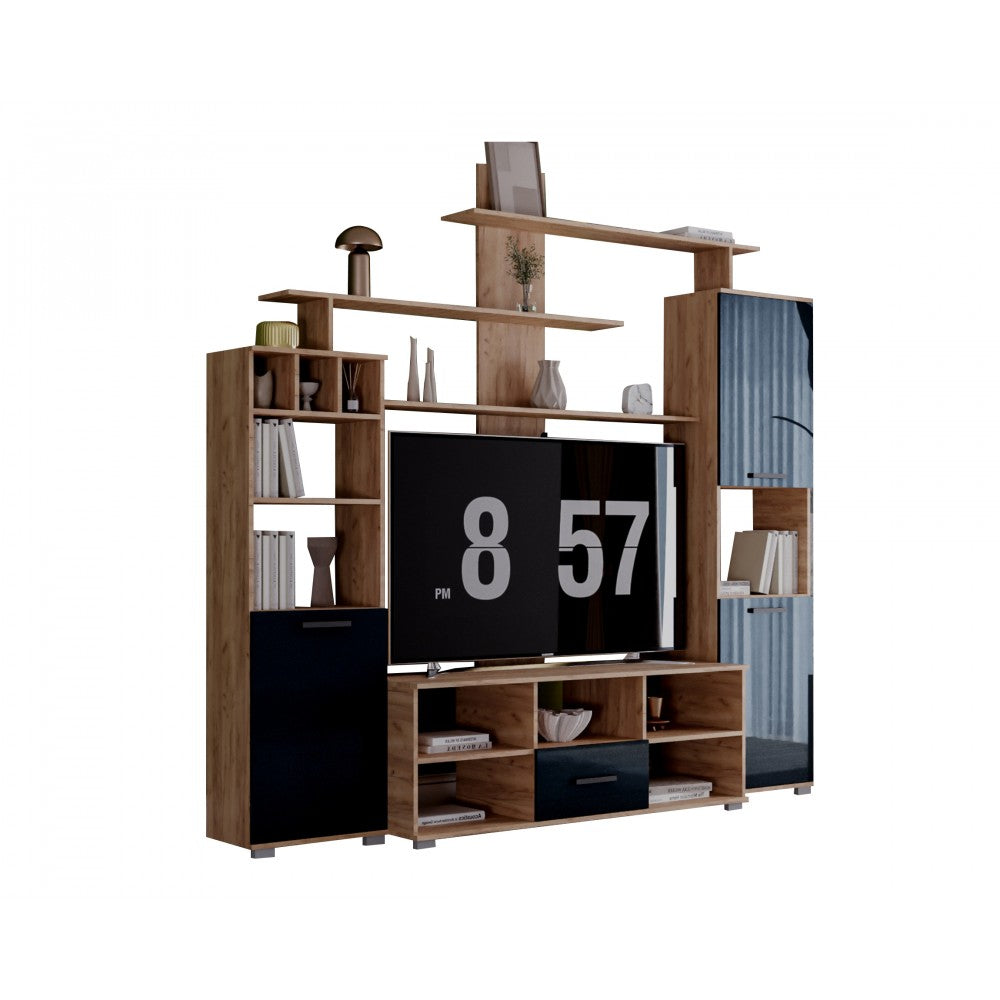 Set living Geo , 247x45x210 cm, stejar k003 / antracit