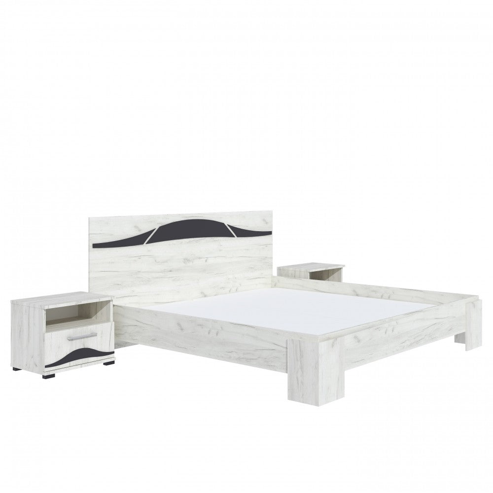 Set pat Laguna + 2 noptiere Stejar K001