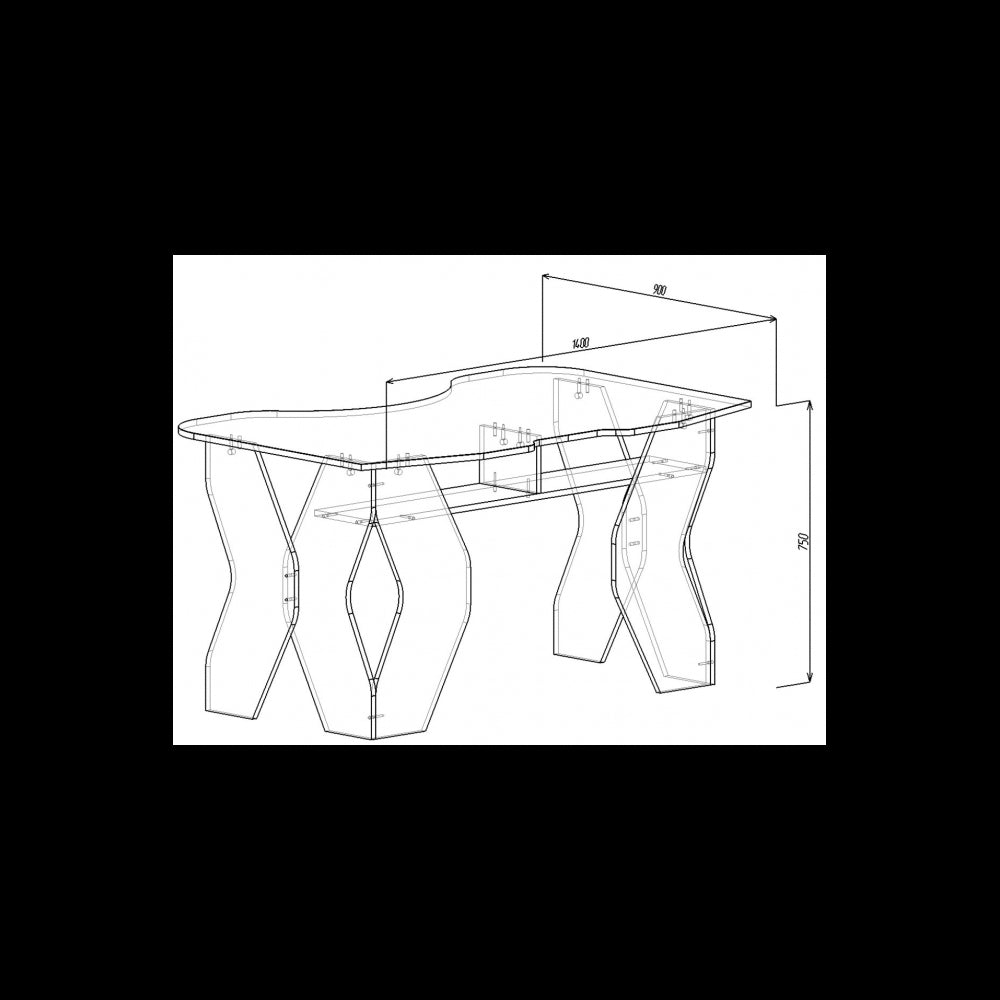 Birou PC KL 9.0 wenge+rosu