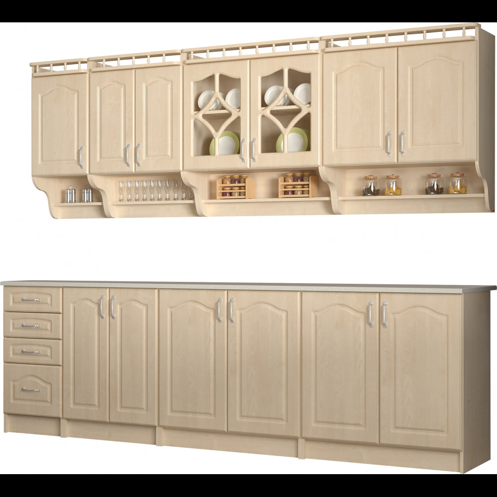 Bucatarie KORONA MEBEL MDF 2.6M MESTEACAN BLAT INTREG