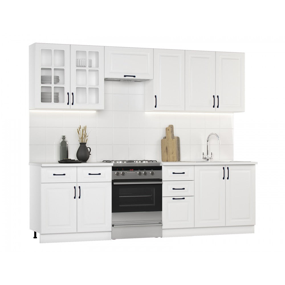 Bucatarie Michelle 2.6m MDF Ro, ALB