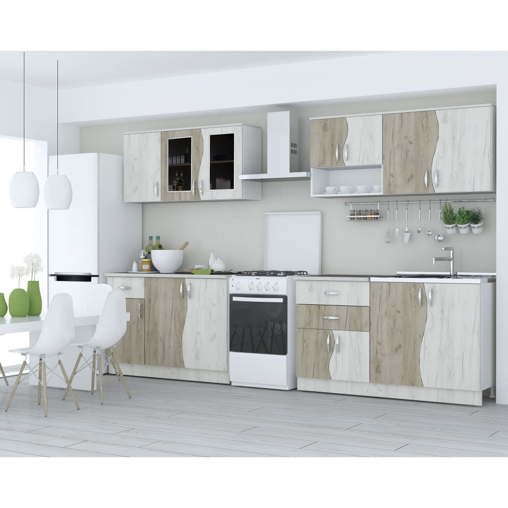 Set mobila bucatarie Paula S stejar k001/k002